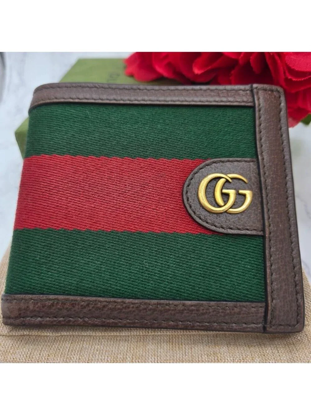 Gucci Fold Wallet Sherry Line GG